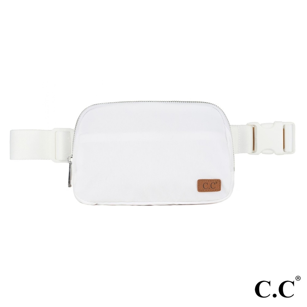 C.C White Cross Body Waterproof Mini Fanny Belt Sling Bag